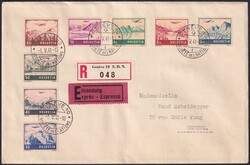 1941, F27-F34 (Landschaften & Flugzeuge) auf LUXUS-Ersttagsbrief vom ...