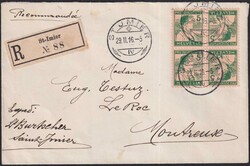 1916, K11 (Appenzeller Knabe) im tête-beche auf LUXUS-Brief von St ...