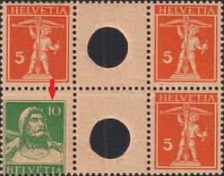 S20Ab +S18 (Abart: Stark verschobenem Gründruck) Marken mit grosser ...