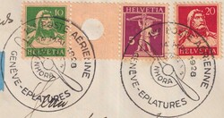 GENEVE 1928, Erstflug nach Chaux-De-Fonds, sauber entwertet, seltene ...