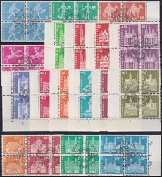 1960-1968, Nr.355-372 (Postgeschichtliche Motive), Viererblöcke mit ...