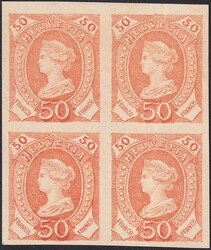 50c gelblichorange, ES 66.2.01 (geschnittene Libertas-Proben) ...