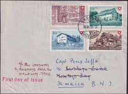 1949, B42-B45 auf Ersttagsbrief nach JAMAICA (B.W.J), sehr seltene ...