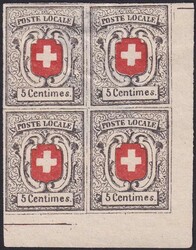 NEUENBURG, Nr.11 im ungebrauchten Viererblock. Ganzfälschung mit ...