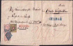 SEEBERG 1851, attraktive Nachnahme-Verwendung mit Chargé und drei ...