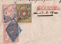 SEEBERG 1851, attraktive Nachnahme-Verwendung mit Chargé und drei ...