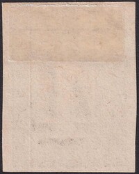 ZÜRICH 4, 1S mit überrandigem Markenschnitt, mit roter Rosette ...