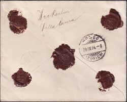 INTERLAKEN 1904 (29.SEPT) nach Höngg, wunderschöner R-Brief mit 2x ...