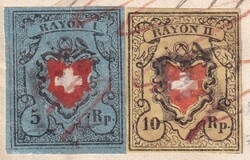 MÜSWANGEN 1851 nach Vitznau, Botenweibel-ZÜND-Brief mit 15II: T.33 ...