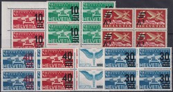 1935-1938, Nr.19a-25 (Viererblöcke 7x) kompletter Satz ohne Abarten ...