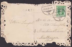 BERN, TAVANNES: 1.1.1908 Frohjahrskarte mit Schmetterling, mit teils ...