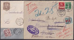 WOLFENSCHIESSEN, 6 Belege und Einzelmarken auf Steckkarte (www), mit ...