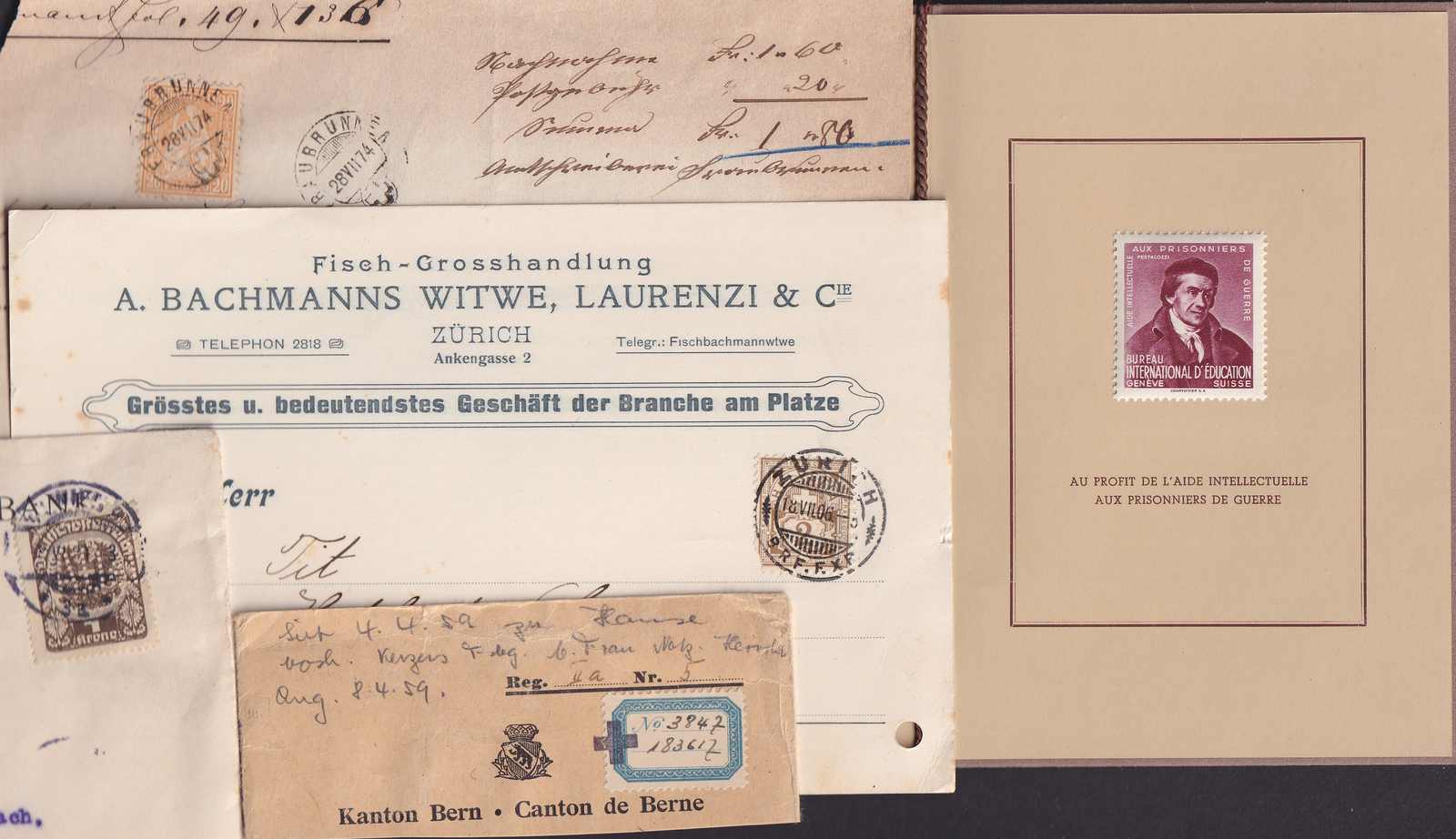 1870-1970, 230 Belegen in Schachtel (Fundgrube) dabei bessere ...