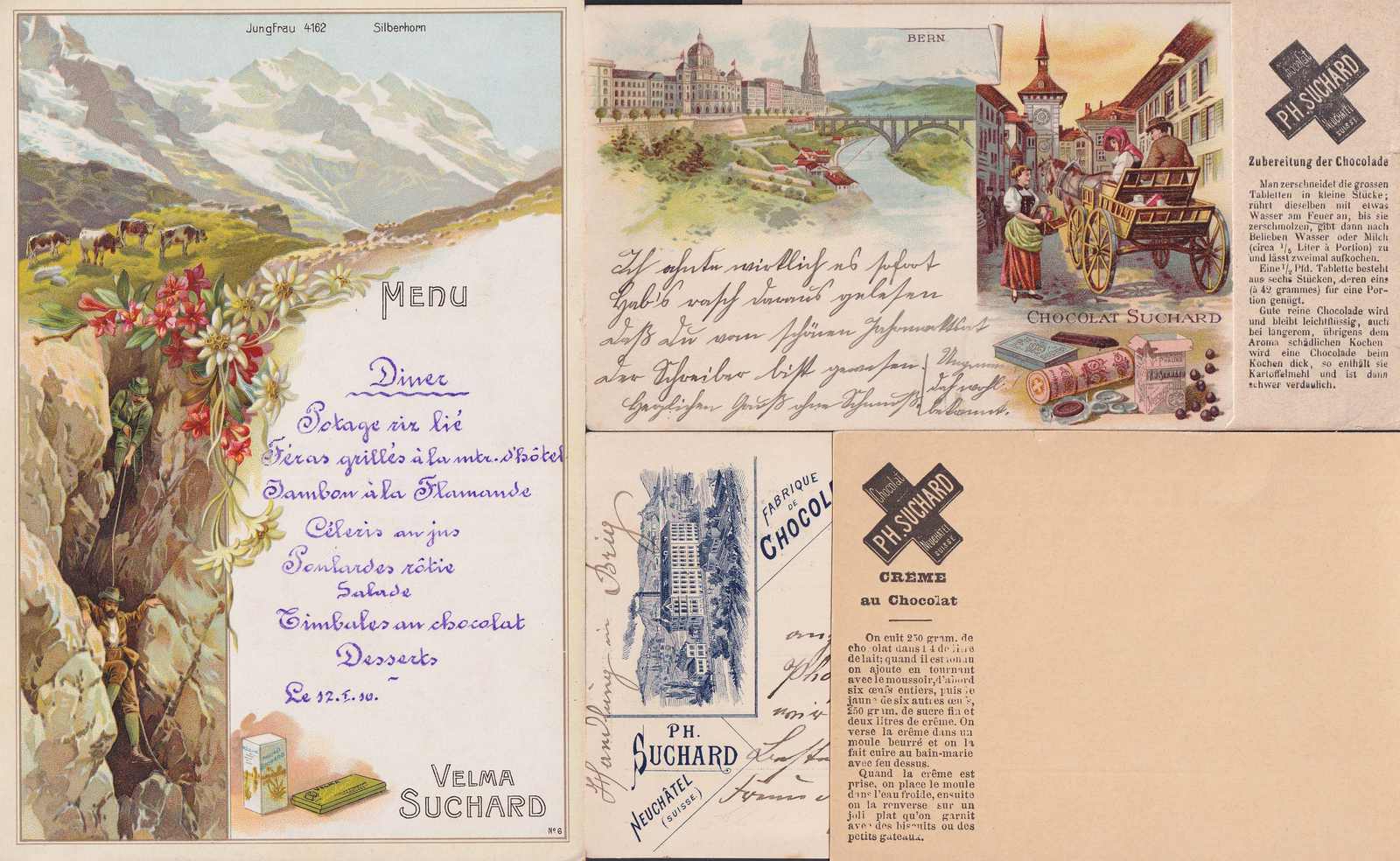 SUCHARD CHOCOLAT: Karten-Sammlung 240 Stück in 3 Alben, ...