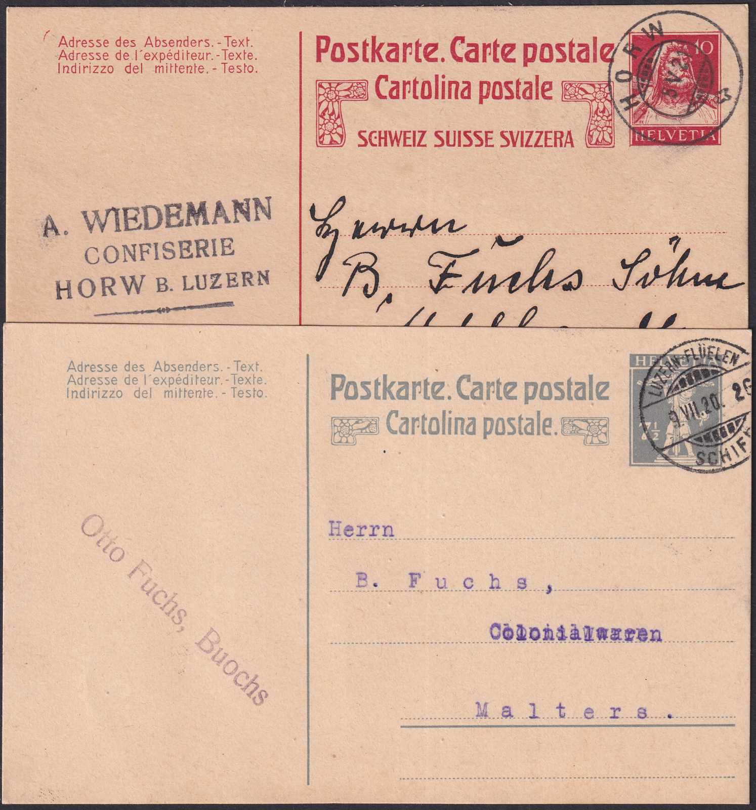 1907-1921, 32 Stück meist Ganzsachen mit sauberen ...
