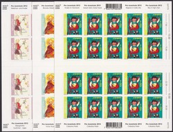 2012, S108-S110 in kompletten Zierbögen: J406B-J408B postfrisch **, ...