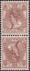 Niederlande, 1899 Kehrdruck Königin Wilhelmina (Nr.55K), minimer ...