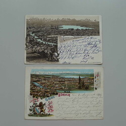 ZÜRICH: 12 LITHO-Ansichtskarten, qualitativ sauber, 10x gelaufen, ...