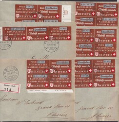 1942, Altstoffverwertung (18 Briefe), mit Viererblöcken ...