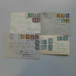 1910-1940, 70 Belege mit TELL & Tellknabe (meist Massen-Frankaturen) ...