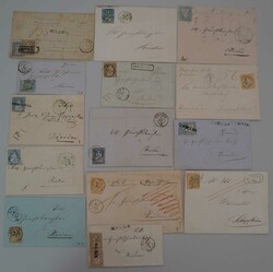 1854-1863, KANTON LUZERN: 14 Strubel-Briefe, viele mit Stab-Stempel, ...