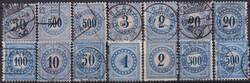 5655200: Schweiz Portomarken 1878/81, 4.-8. Auflage, Type II, KZ. I - Sammlungen