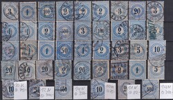 PORTOMARKEN (1c-500c) blau, Sammlung von fast 100 Stück, dabei viele ...