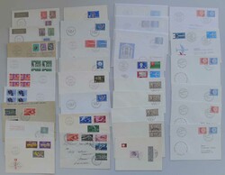 1945-1978, 40 Ersttagsbriefe mit U1 & U4 oder Satzbriefen, BERN ...