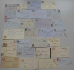 1863-1880, FINGERHUT-STEMPEL, 27 Belege mit diversen besseren und ...