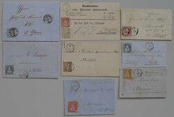 1863-1870, Fingerhut-Stempel, 8 meist saubere Belege, Niederurnen ...