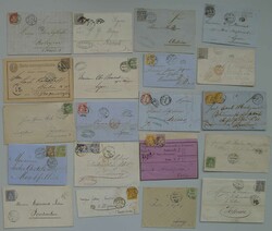 1862-1883, 20 Ausland-Frankaturen "Sitzende Helvetia", mit 41b von ...