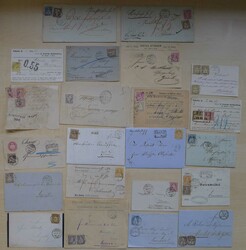 1862-1883, SITZENDE Helvetia (23 Belege) dabei spannende Verwendung ...