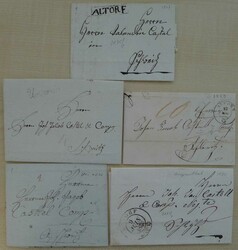 URI, 5 "Vorphila"-Briefe1807-1859, dabei auch "URSEREN", ...