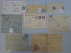1882-1910, Stehende Helvetia, 8 Briefe (inkl zwei Paketkarten), ...