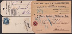 1882-1910, 20 Paket-Karten mit STEHENDEN Helvetias, unterschiedliche ...