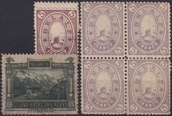 1863-1940, HOTEL-POST, saubere Sammlung mit vielen Einzelmarken ...