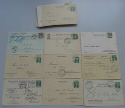 1904-1924, 23 Briefe oder Karten mit Perfins oder Firmenlochungen, 1x ...