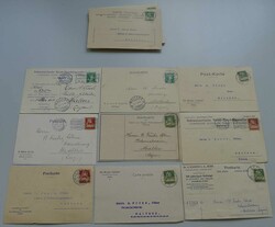 1904-1931, 20 Karten mit Perfins oder Firmenlochungen, Qualität ...