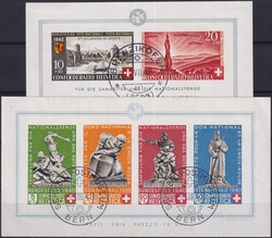 1938-1964, PRO PATRIA (gestempelt) mit Blocks (sauber vom 1.AUG - ...