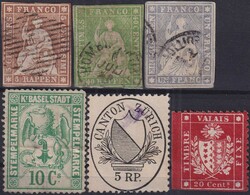 1854-1940, 32 Briefe mit 28 Einzelmarken, vorab 4 Strubel inklusive ...