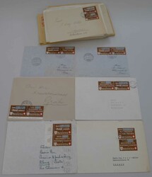 1920-1957, Zusammenhängende Wertstufen auf 60 Belegen. Dabei ...