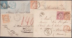 1854-1863, 15 Strubelbriefe - nette Auswahl! Sauberer Beleg von GENF ...