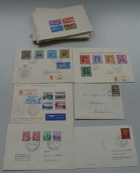 1925-1960, LIECHTENSTEIN: 28 Belege meist Ersttagsbriefe, saubere ...