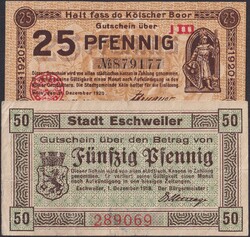 NOTGELD meist von KÖLN, bankfrische Scheine in ausgezeichneter ...