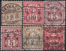 1882-1910, 8000 Marken (Ziffermuster) in vier Alben. Viele ...