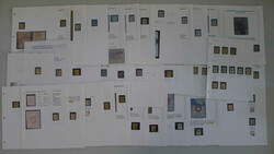 1850-1854, 45 Rayons (Durheim-Ausgaben) auf Albumseiten aufgezogen ...