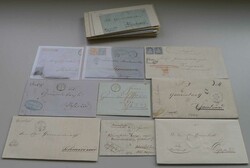 1820-1900, Kanton AARGAU (vielfältiges Lot von 26 Briefen), roter ...