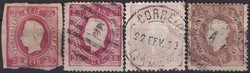 Portugal 1866-1876, Lot von 4 Stück: König Luis, Nr.20 ungebraucht, ...