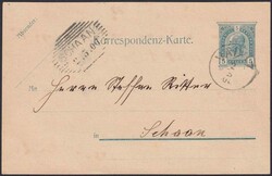 1906, Inland-AK von VADUZ nach SCHAAN. Strichblockstempel. Sauber auf ...