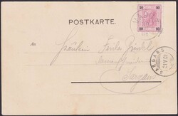 1901, AK von VADUZ nach SARGANS, mit 10 Heller Freimarken Ausgabe ...